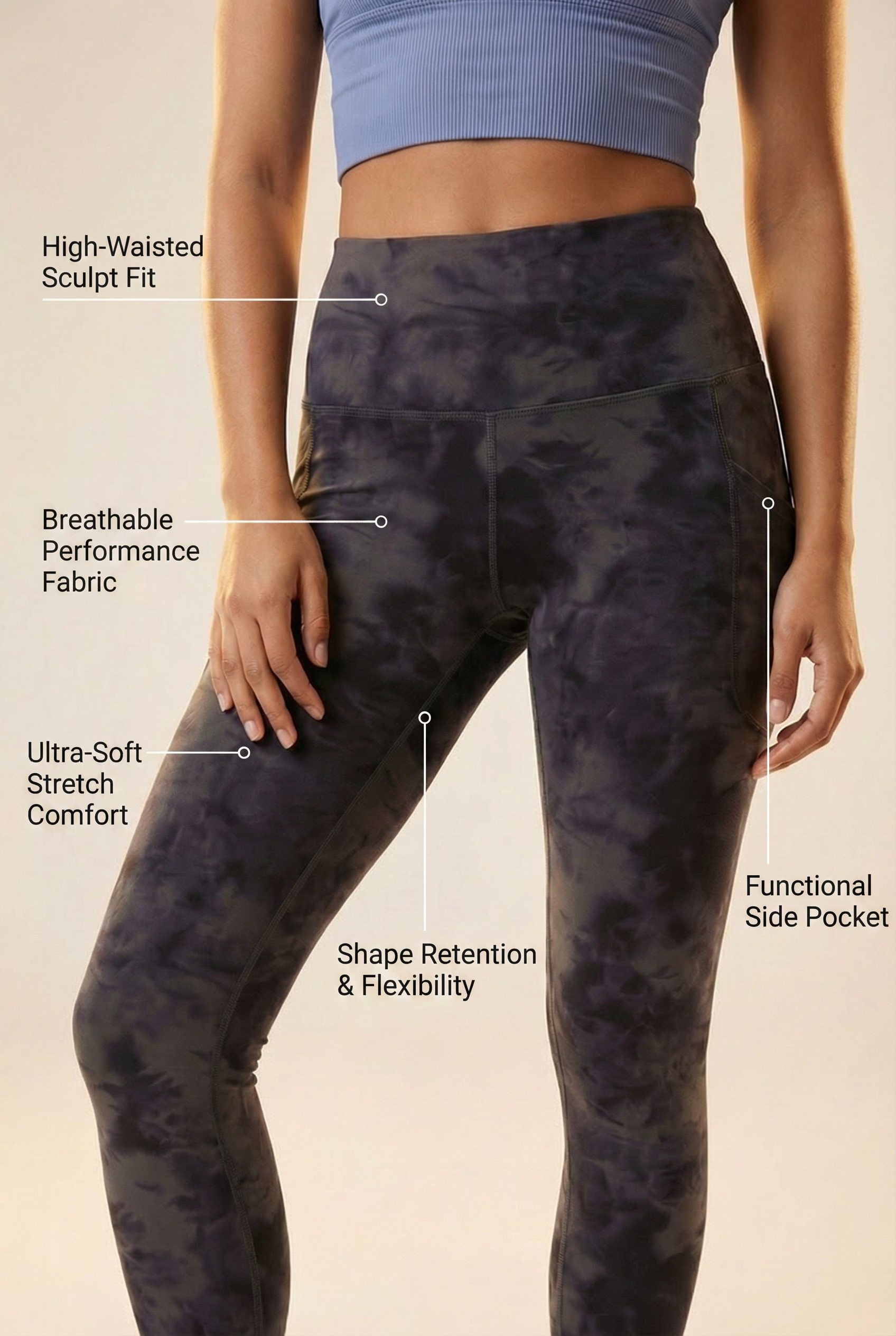 Tie-Dye Lift Pocket High-Waist Legging
