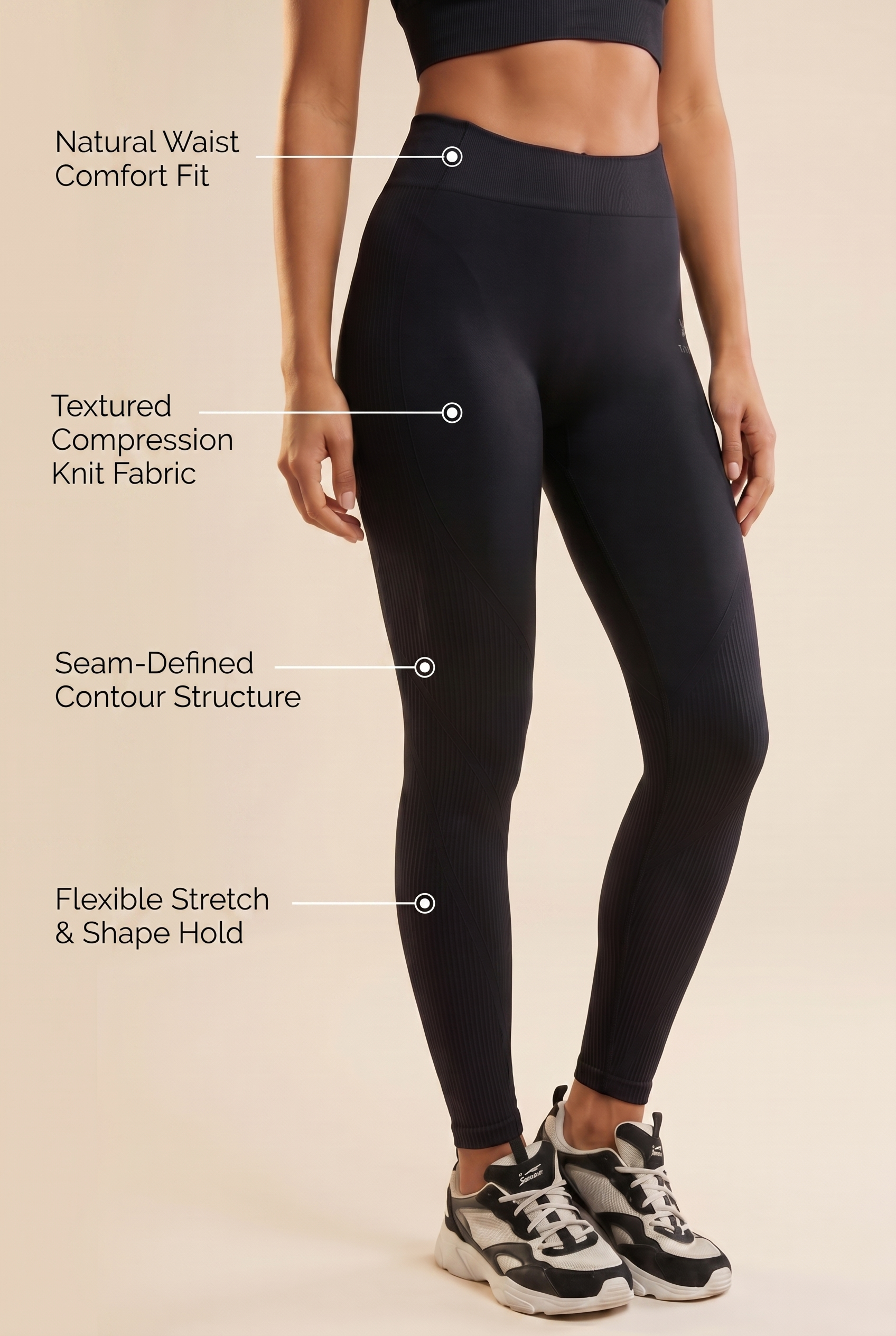 Seamless Melange High-Waist Legging