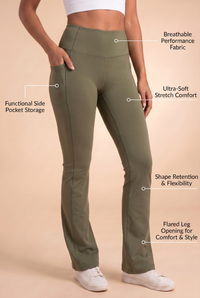 SoftTouch Pocket High-Waist Flare Legging