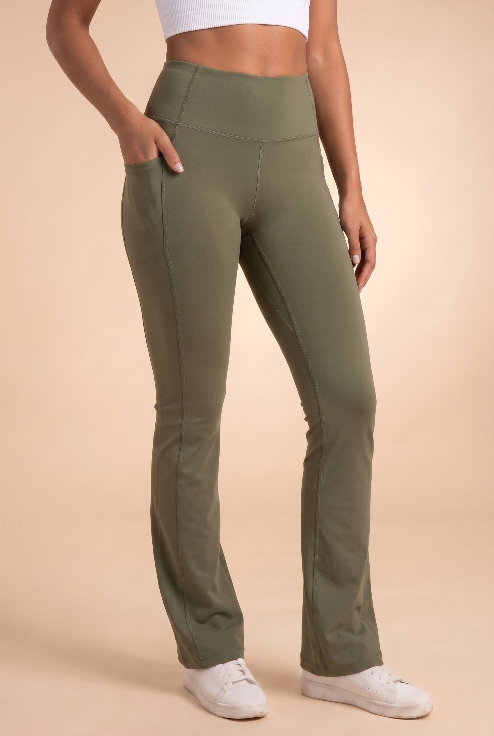 SoftTouch Pocket High-Waist Flare Legging