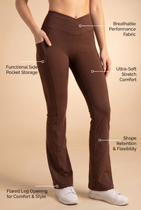 SoftTouch Pocket V-Waist Flare Legging