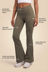SoftTouch Pocket V-Waist Flare Legging