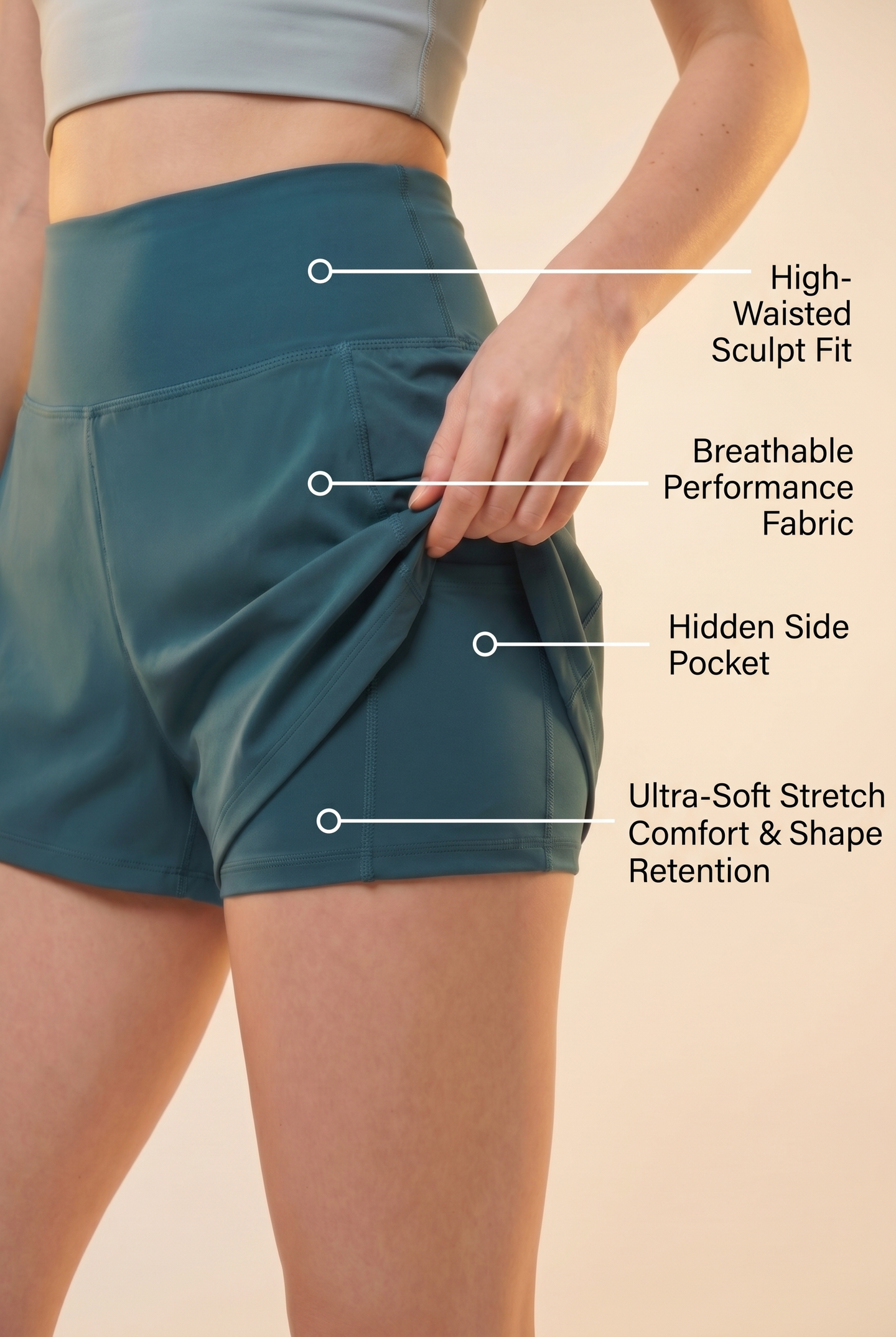 SoftTouch 3-Pocket Skorts